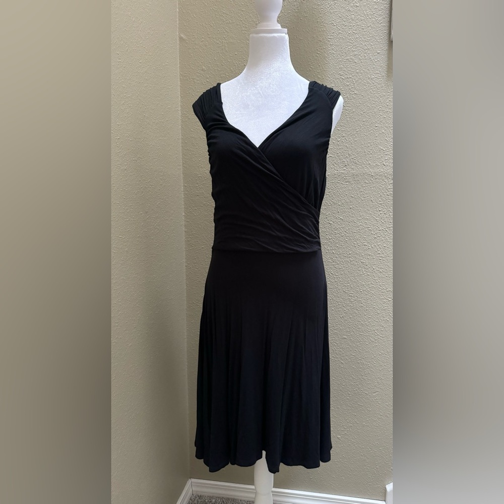 Venus Draped Front Mini Dress  Black M